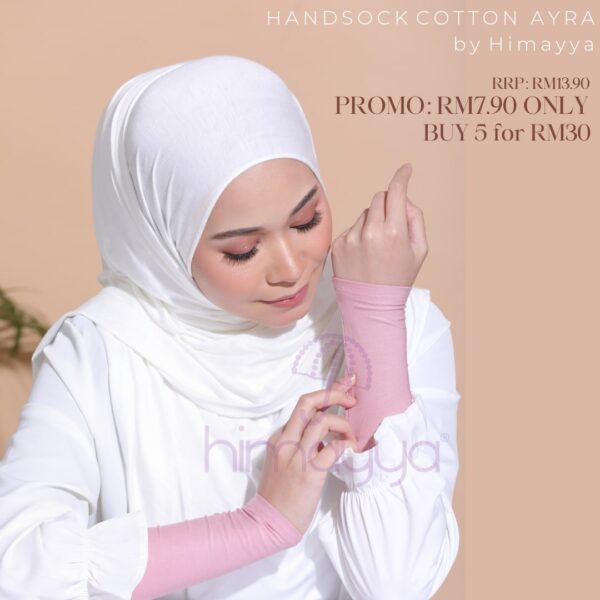 AYRA BASIC Handsock Cotton melekap di tangan Bergetah dan Tanpa Getah