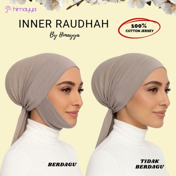 RAUDHAH Anak Tudung Cotton Inner Dewasa Adjustable dengan Getah dan Tali