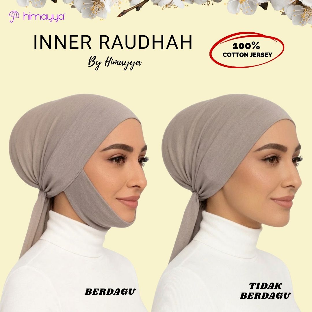 RAUDHAH Anak Tudung Cotton Inner Dewasa Adjustable dengan Getah dan Tali