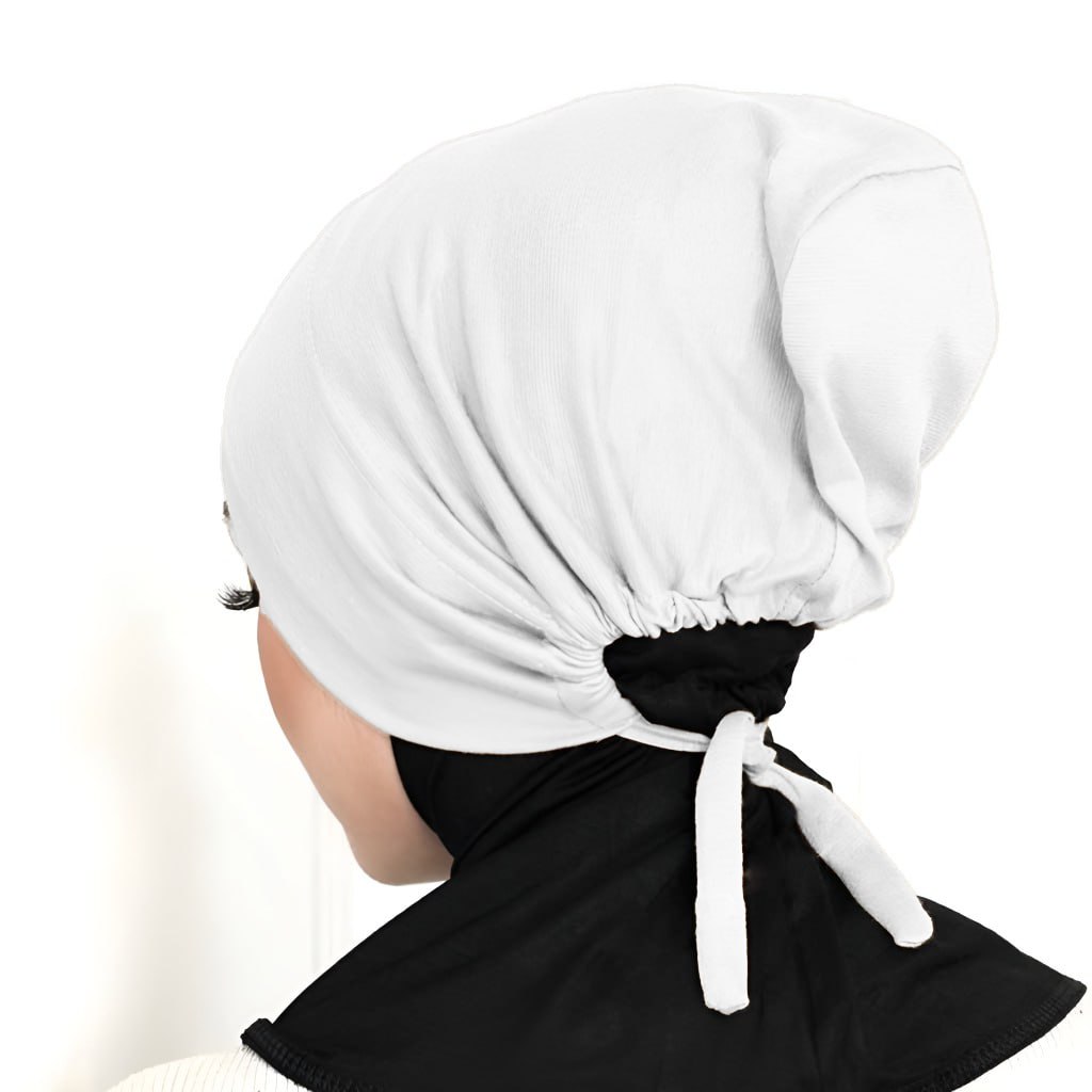 RAUDHAH Anak Tudung Cotton Inner Dewasa Adjustable dengan Getah dan Tali - Image 3