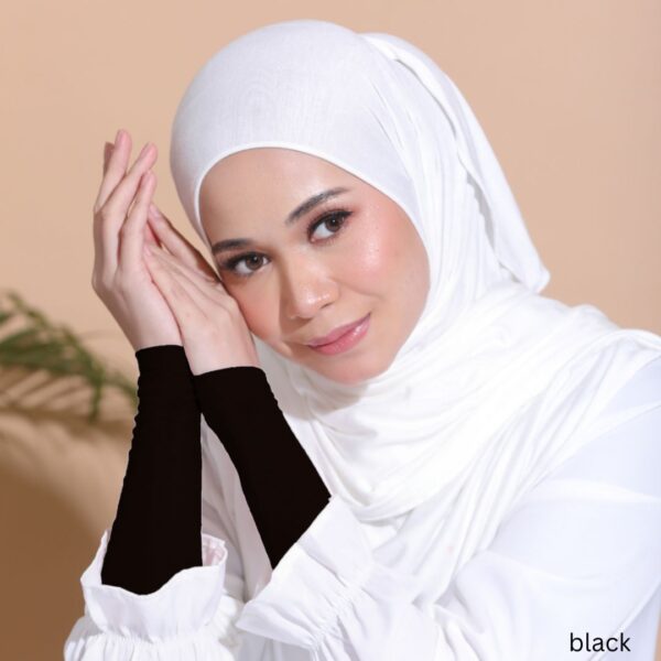 Handsock AINA by Himayya | Sarung Lengan Muslimah Free Size COTTON Stretch getah di lengan - Image 2