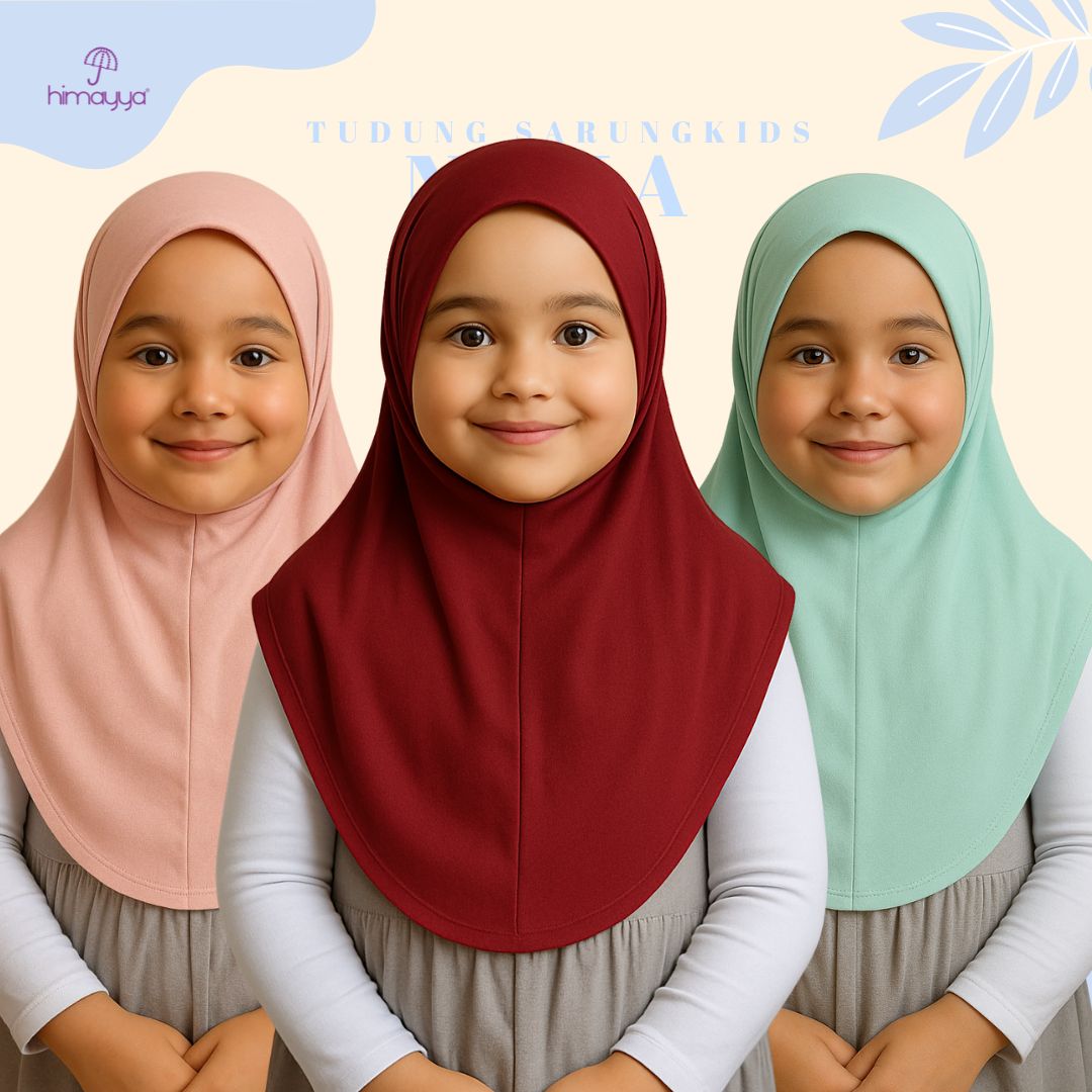 Himayya Tudung Sarung Cotton Budak NAYLA Sejuk Selesa Plain