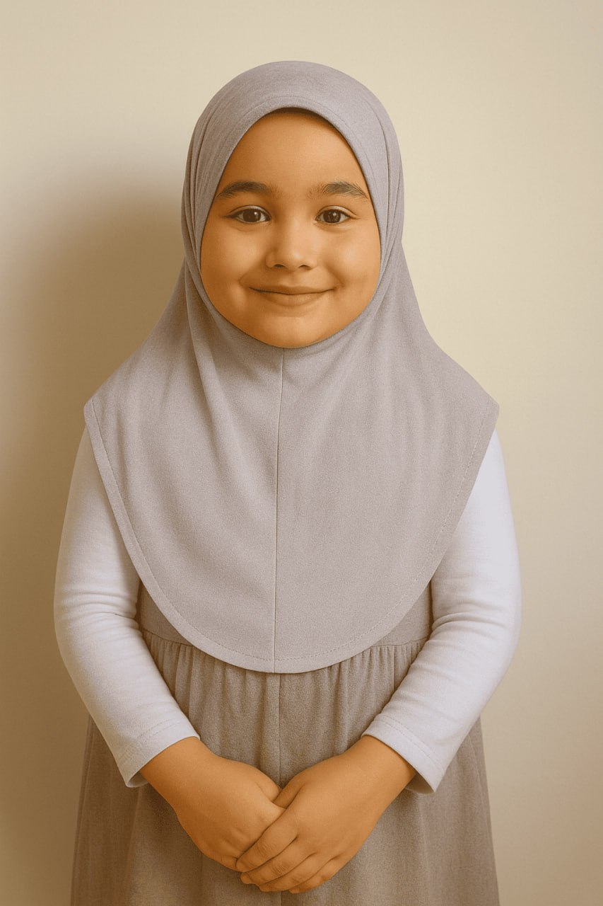 Himayya Tudung Sarung Cotton Budak NAYLA Sejuk Selesa Plain - Image 3