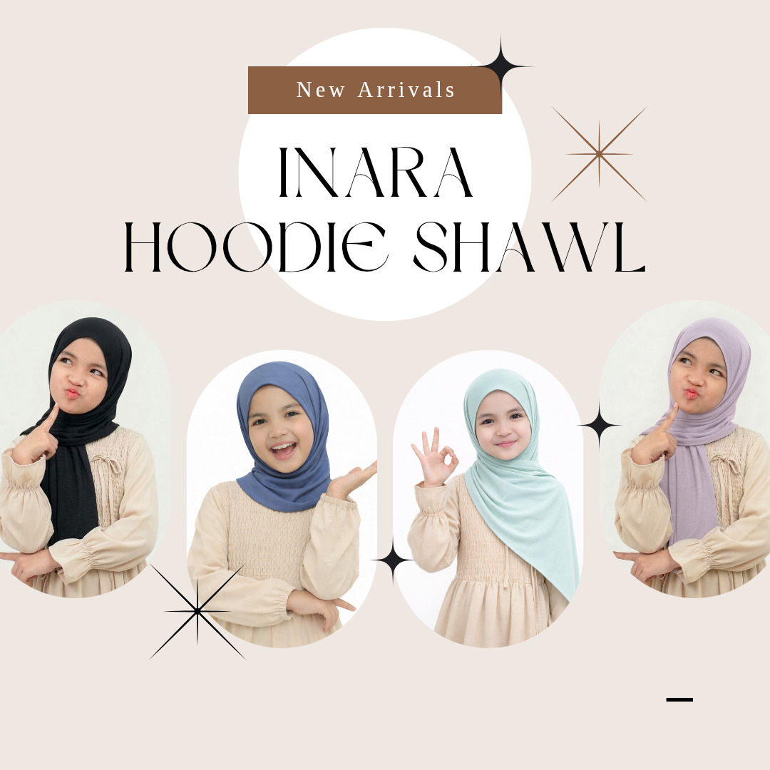 Himayya INARA Hoodie Shawl untuk Kids Kanak-kanak